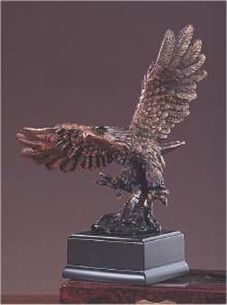 Eagle Freedom Sculpture in Flight in Faux Bronze Unique Figurine